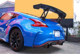 Nissan 370Z Sport Touring Base Fairlady Z Z34 Pre-Facelift 2009 2010 2011 & 370Z Sport Touring Base Fairlady Z Z34 Facelift 2012 2013 2014 2015 2016 2017 2018 2019 2020 & Nismo V1 2009 2010 2011 & Nismo V2 2012 2013 2014 2015 2016 2017 2018 2019 2020 with Aftermarket Parts - VTX2 Style Rear Wing Carbon Fiber / FRP from EPR USA